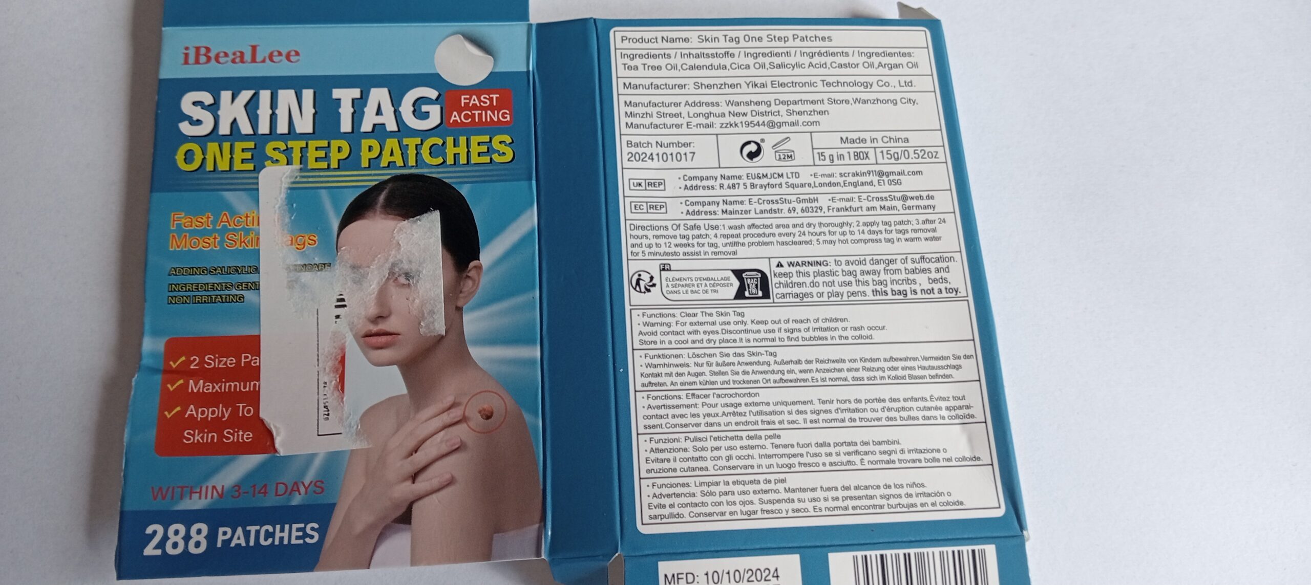 iBeaLee SKIN TAG ONE STEP PATCHES